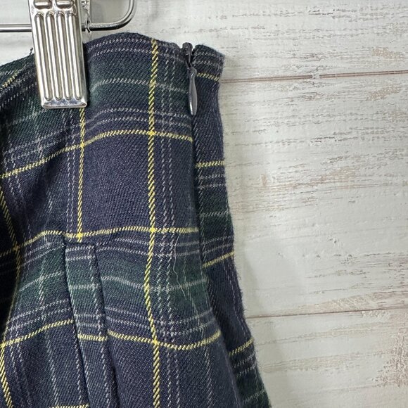 NWT Cali1850 Womens Plaid Skort in Navy Blue and Hunter Green Size Large - Picture 4 of 10